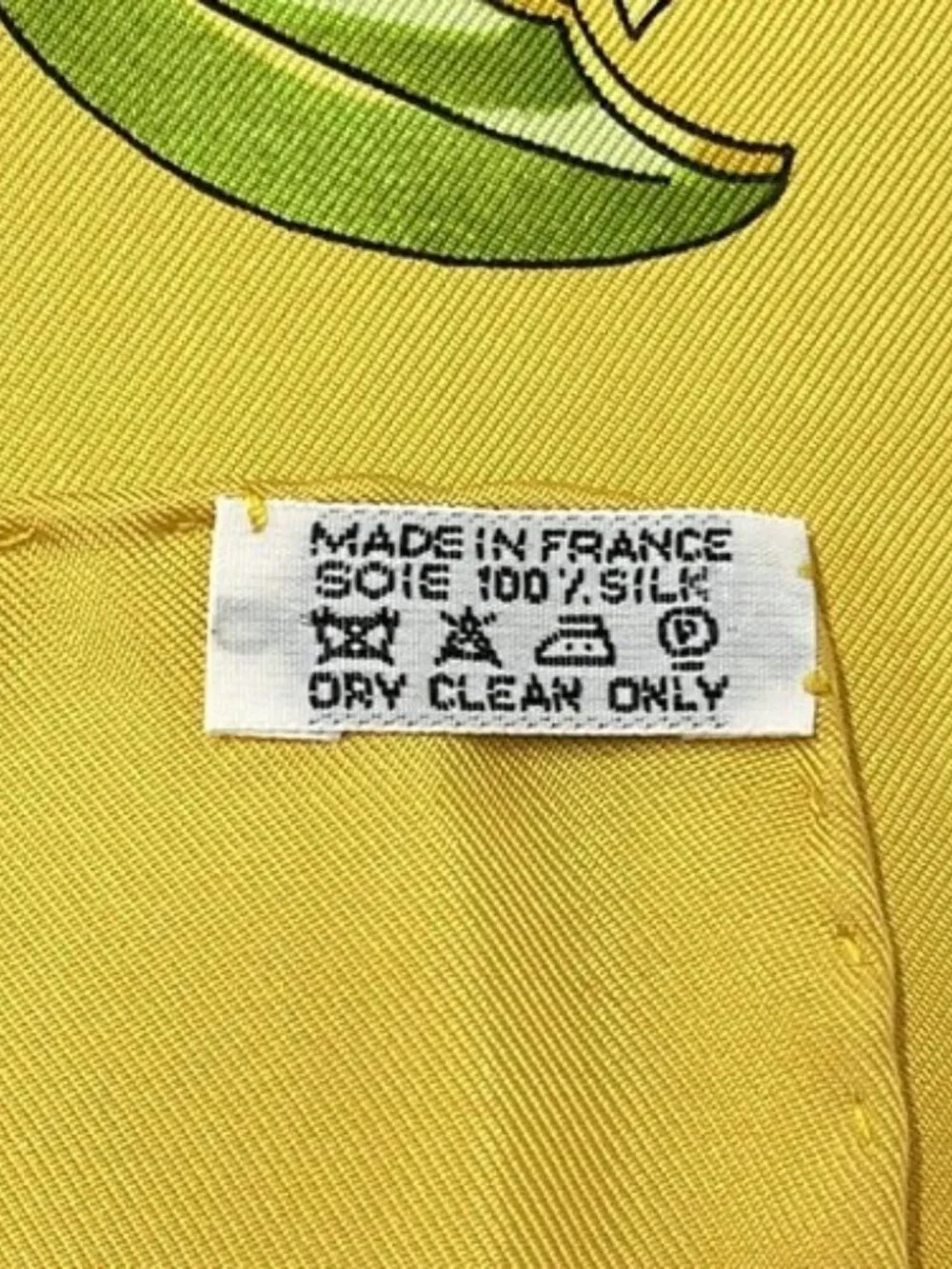 HERMES Carre 90 Yellow Green Multi Scarf - Picture 3 of 5